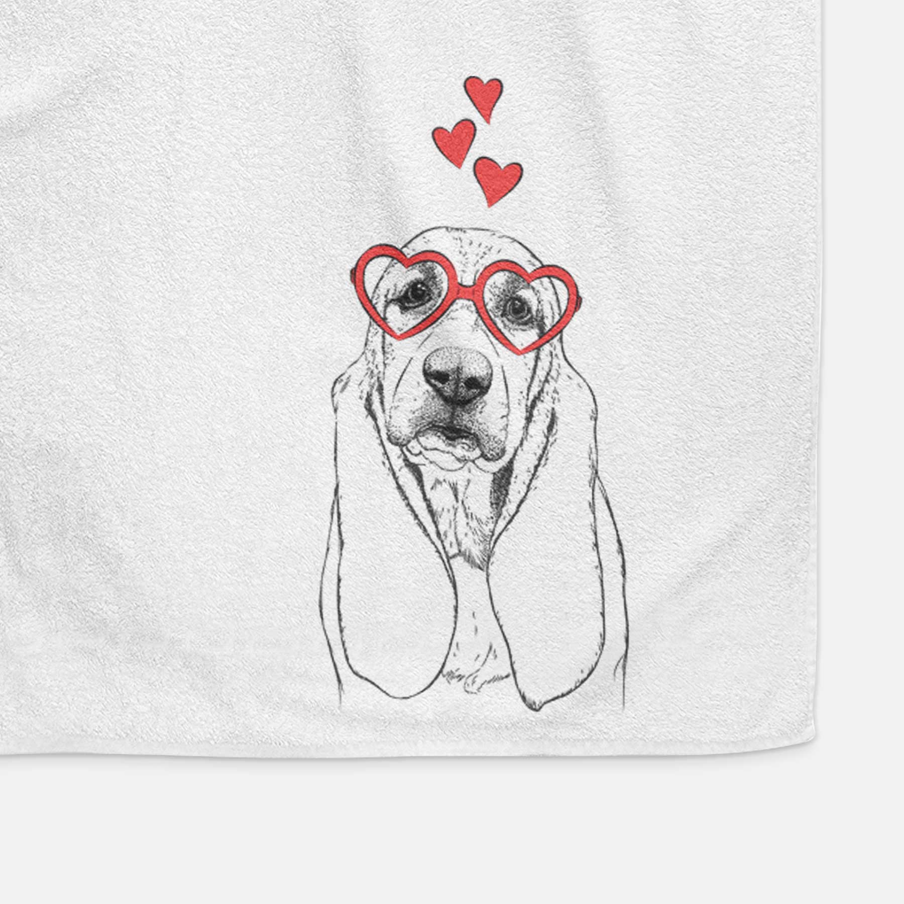 Rolo the Basset Hound Decorative Hand Towel