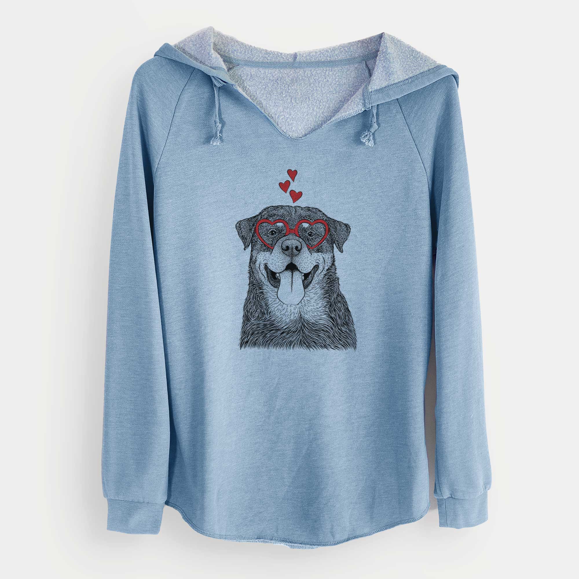 Valentine Romeo the Rottweiler - Cali Wave Hooded Sweatshirt