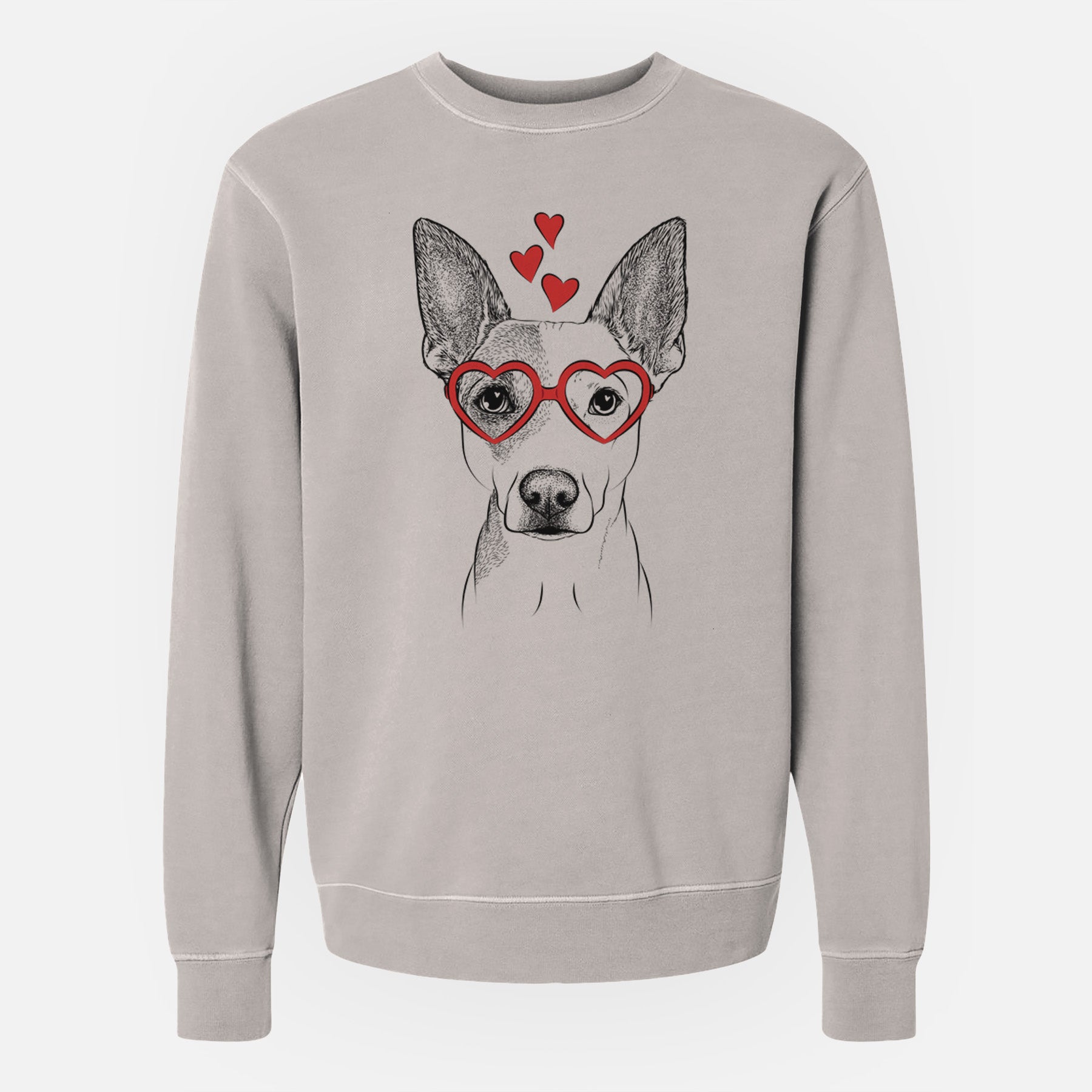 Valentine Roo the Mixed Breed - Unisex Pigment Dyed Crew Sweatshirt