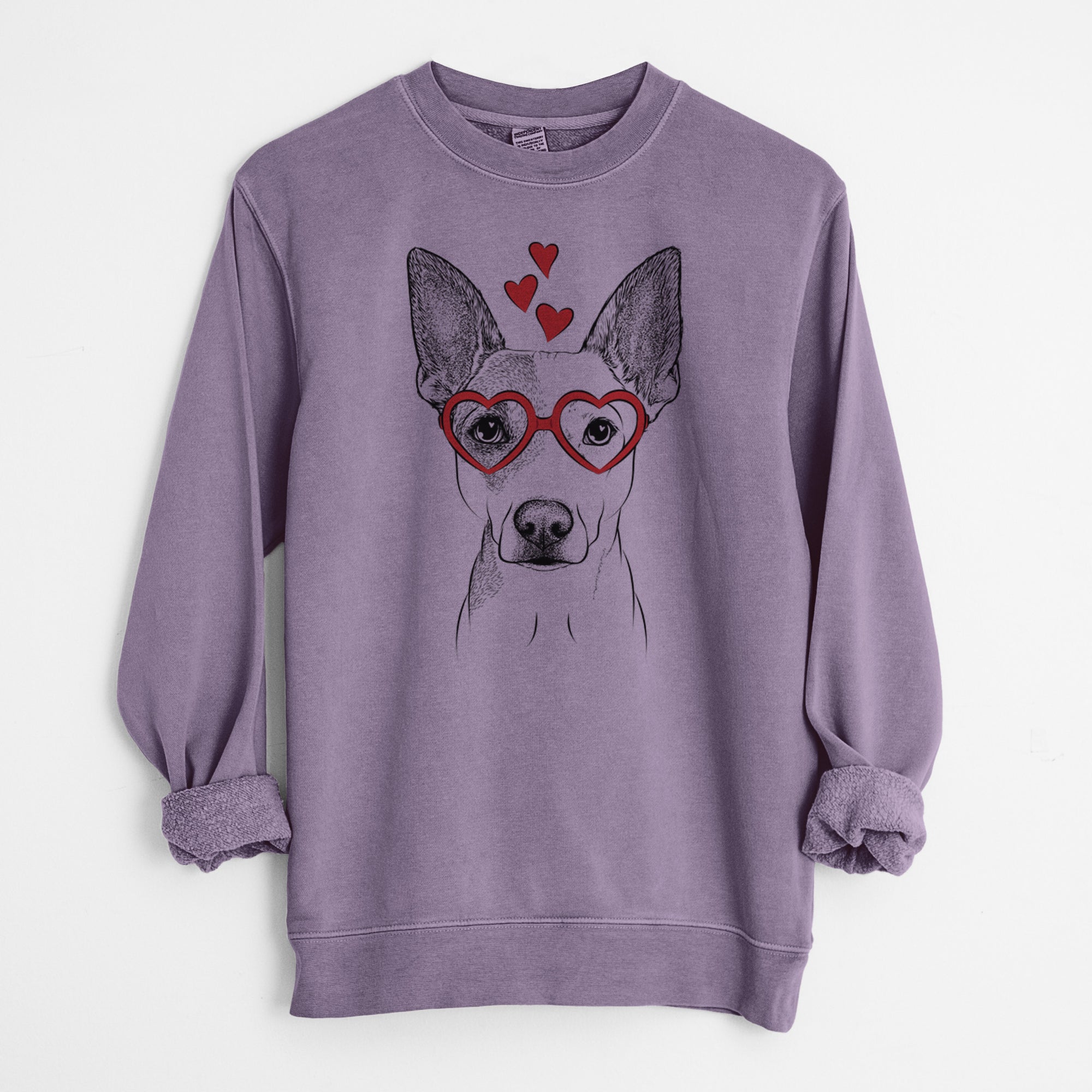 Valentine Roo the Mixed Breed - Unisex Pigment Dyed Crew Sweatshirt