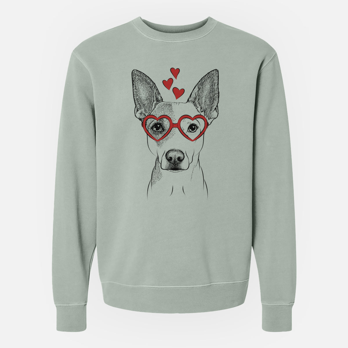 Valentine Roo the Mixed Breed - Unisex Pigment Dyed Crew Sweatshirt