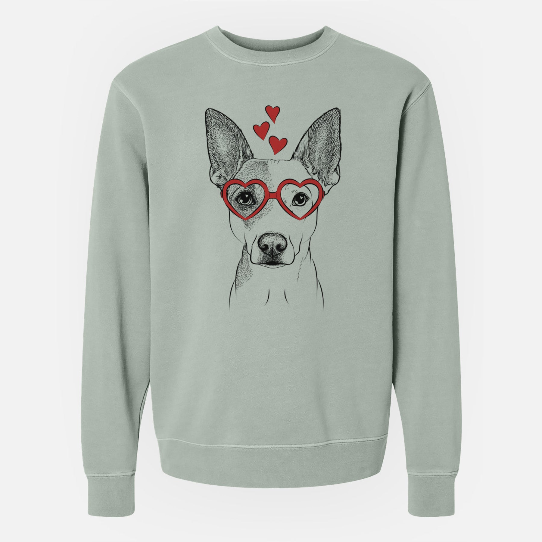 Valentine Roo the Mixed Breed - Unisex Pigment Dyed Crew Sweatshirt