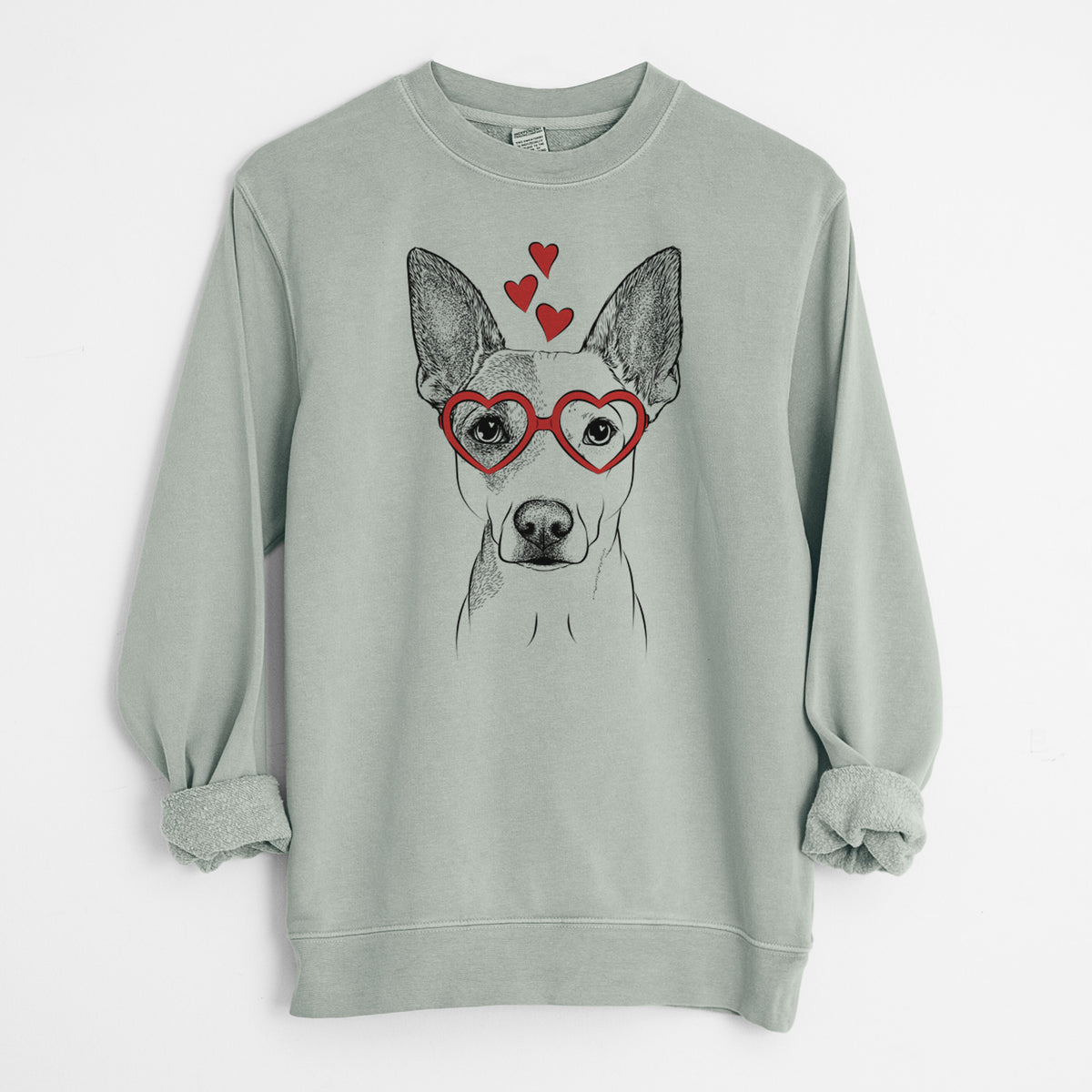 Valentine Roo the Mixed Breed - Unisex Pigment Dyed Crew Sweatshirt