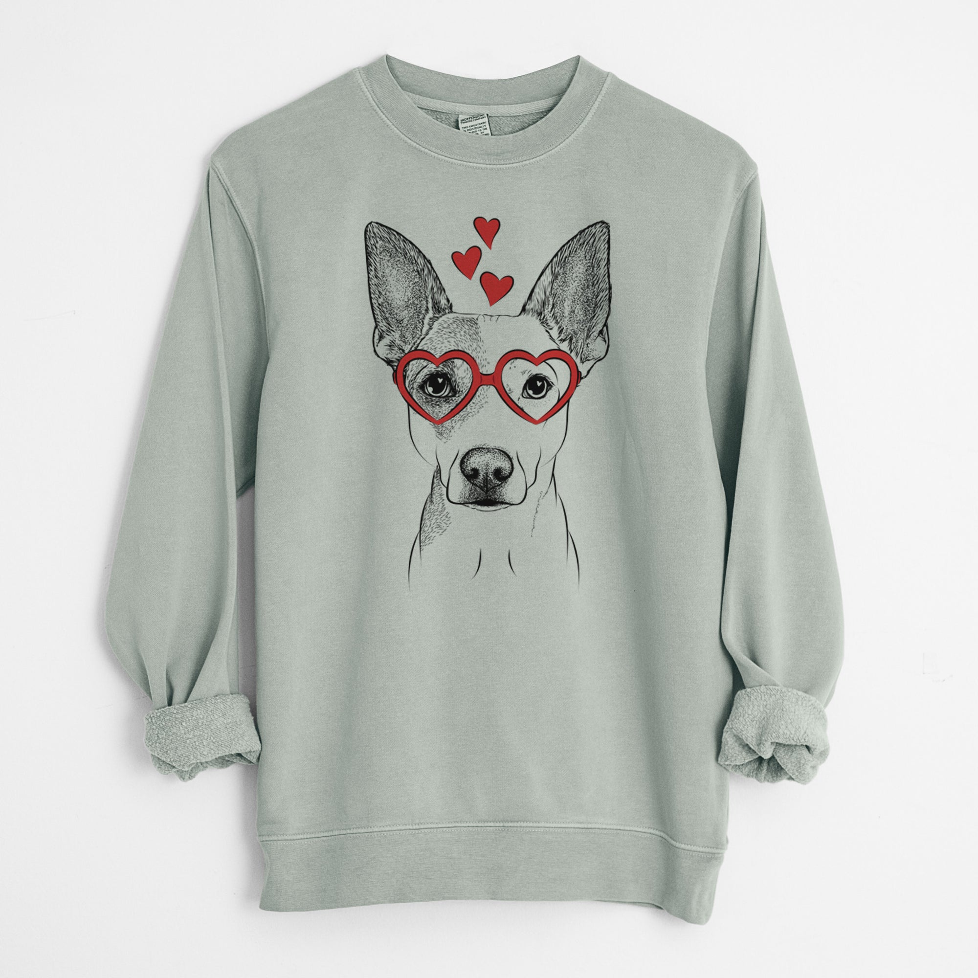 Valentine Roo the Mixed Breed - Unisex Pigment Dyed Crew Sweatshirt