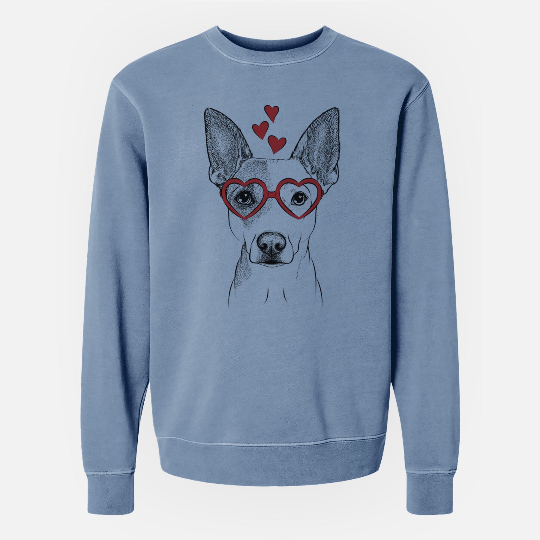 Valentine Roo the Mixed Breed - Unisex Pigment Dyed Crew Sweatshirt