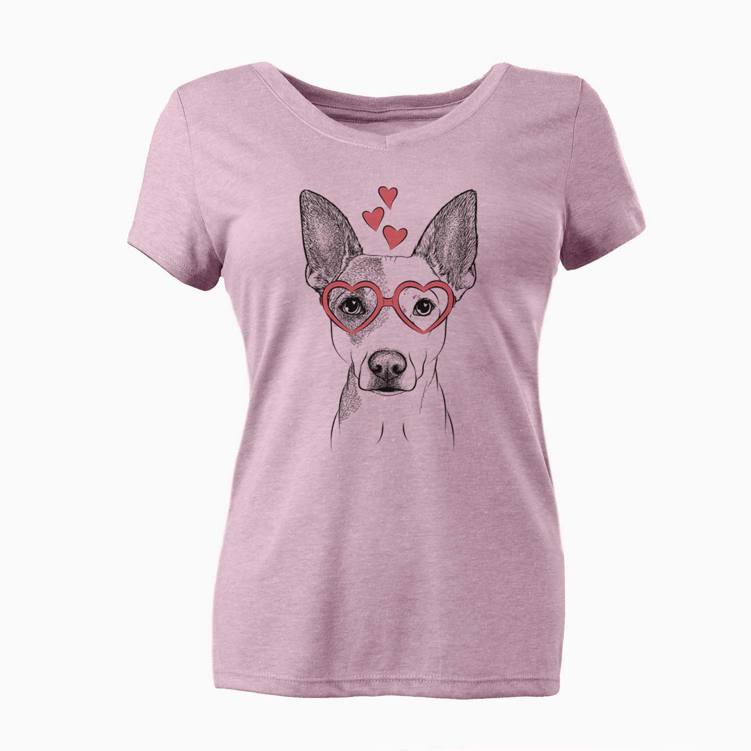 Valentine Roo the Mixed Breed - Women's V-neck Shirt