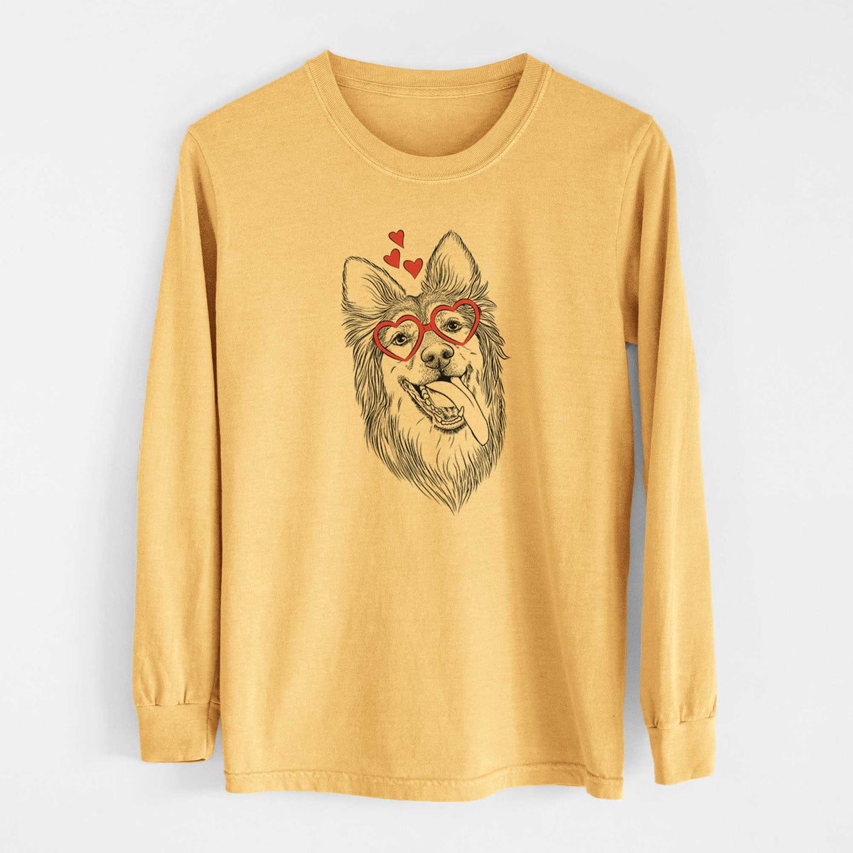 Valentine Rosalie the German Shepherd Mix - Heavyweight 100% Cotton Long Sleeve
