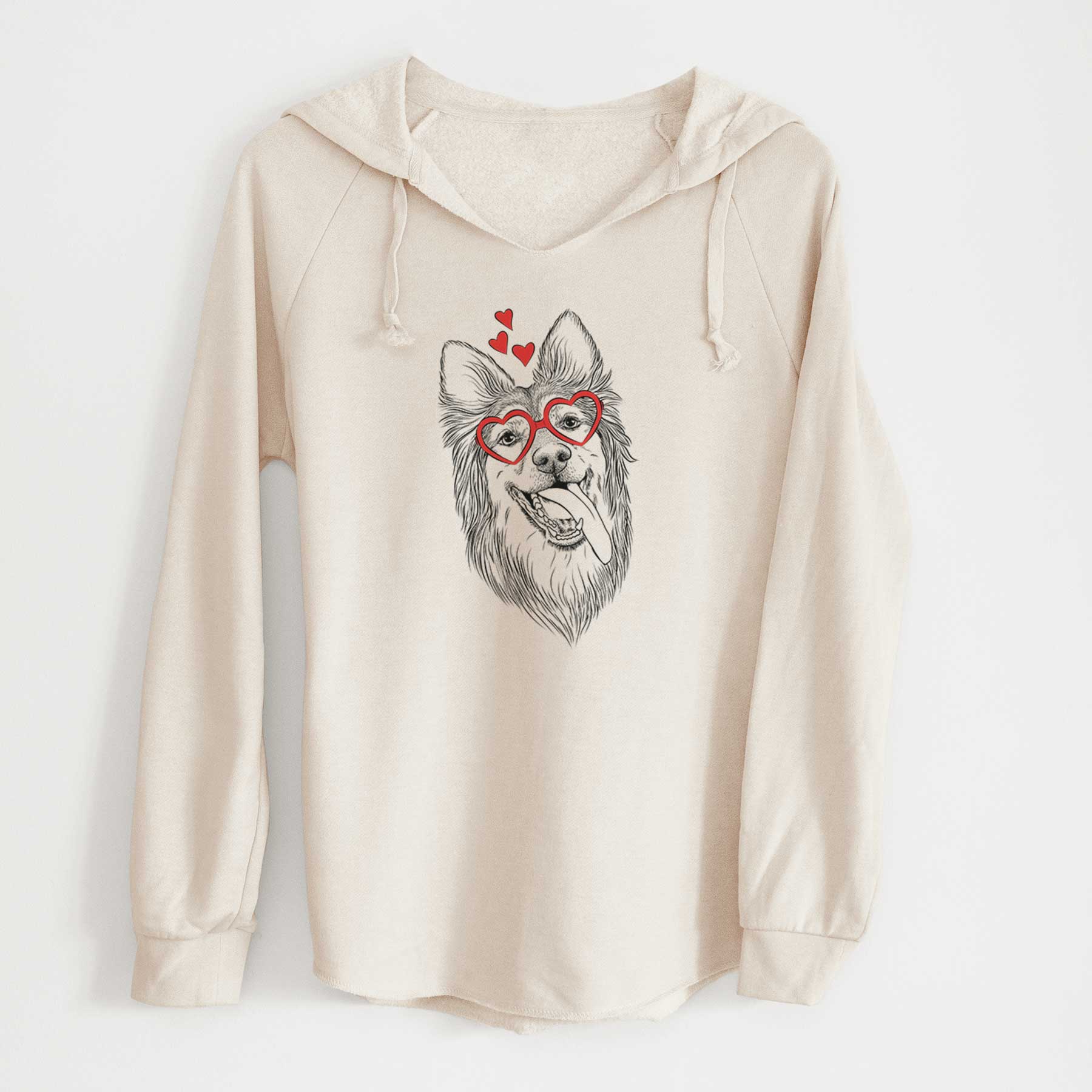 Valentine Rosalie the German Shepherd Mix - Cali Wave Hooded Sweatshirt