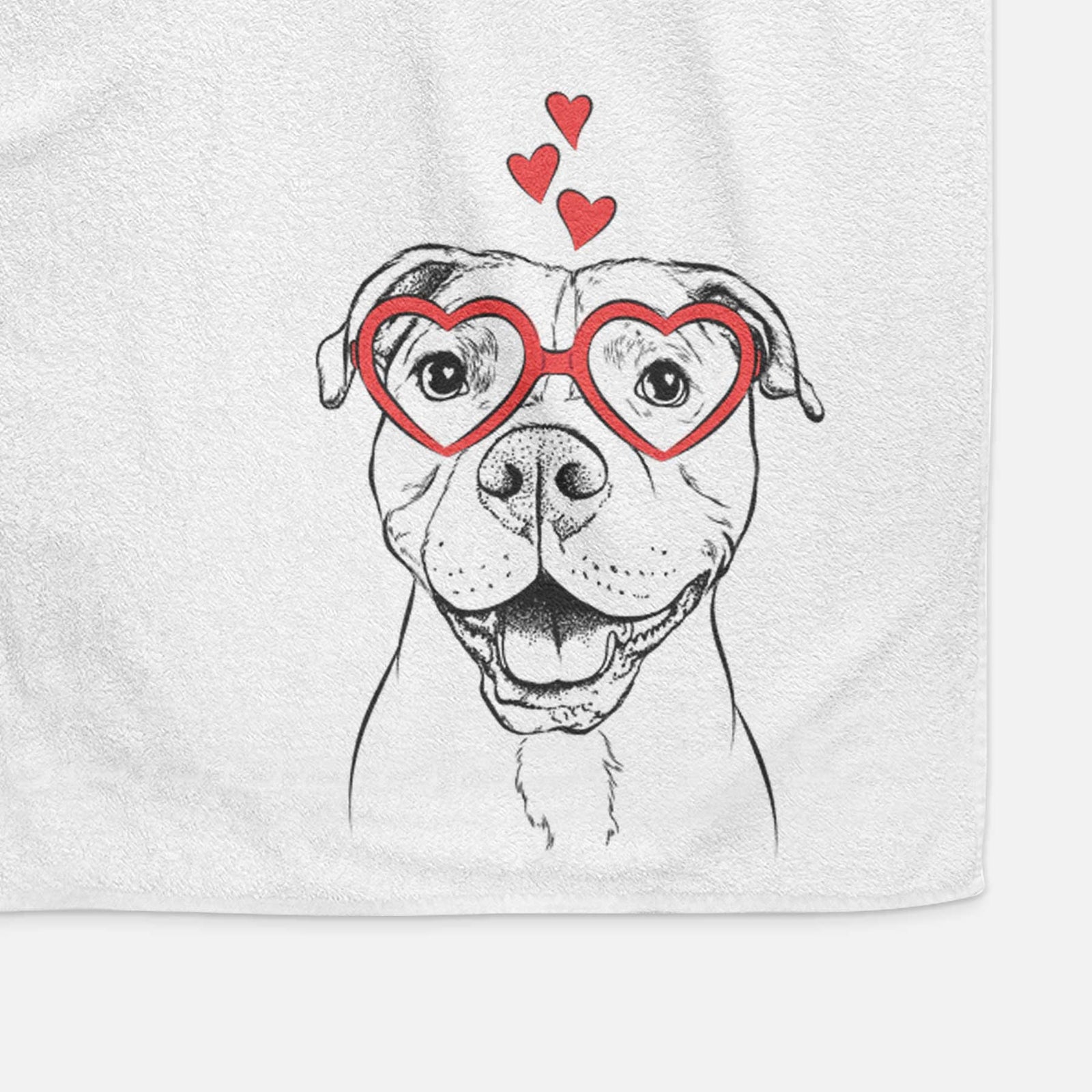 Roscoe the Pitbull Decorative Hand Towel