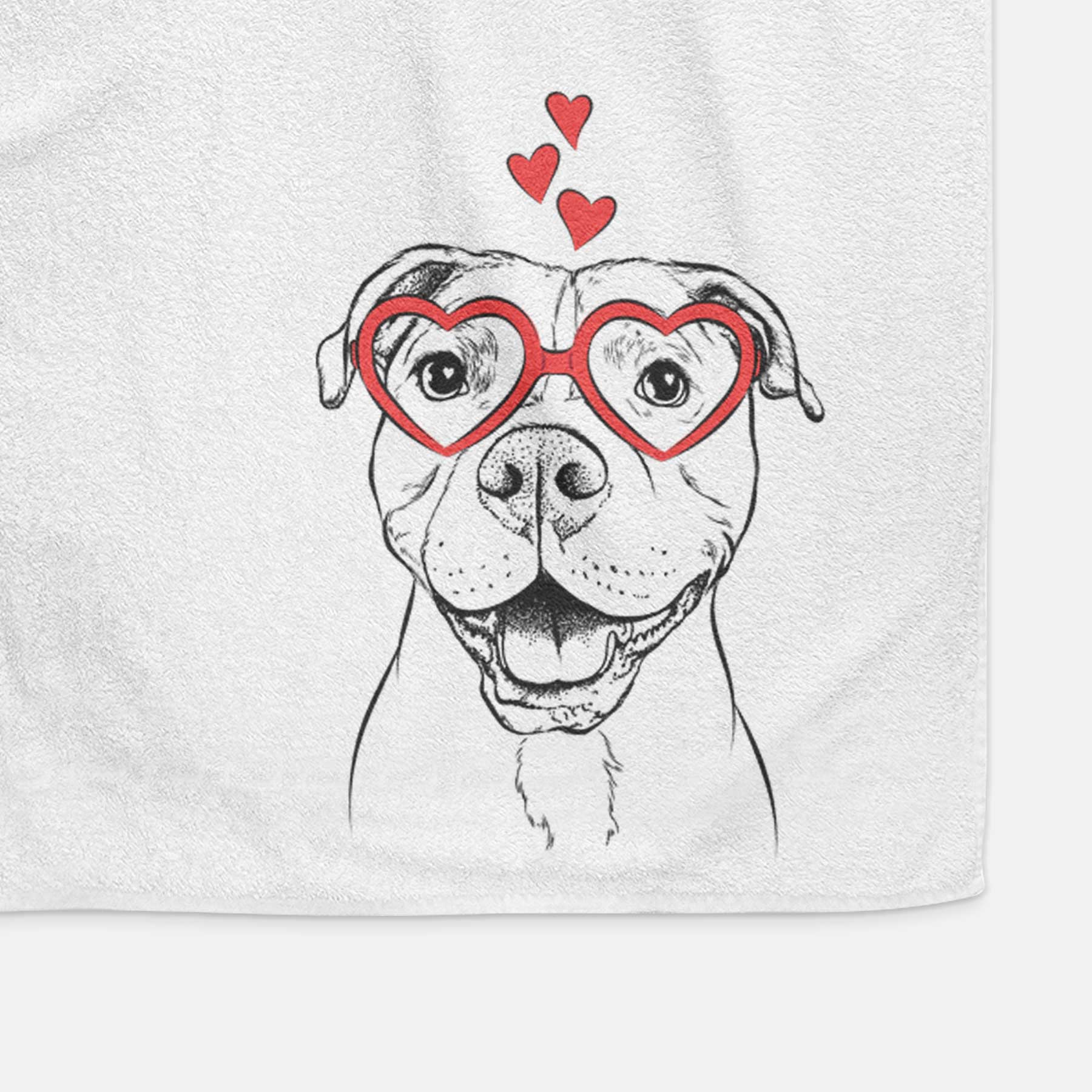 Roscoe the Pitbull Decorative Hand Towel