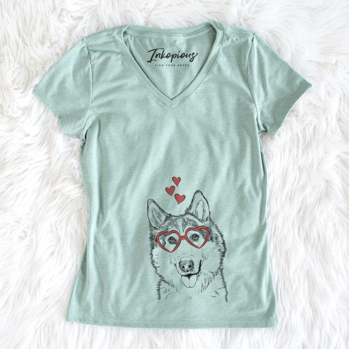 Valentine Roshi the Mixed Breed - Women&#39;s V-neck Shirt