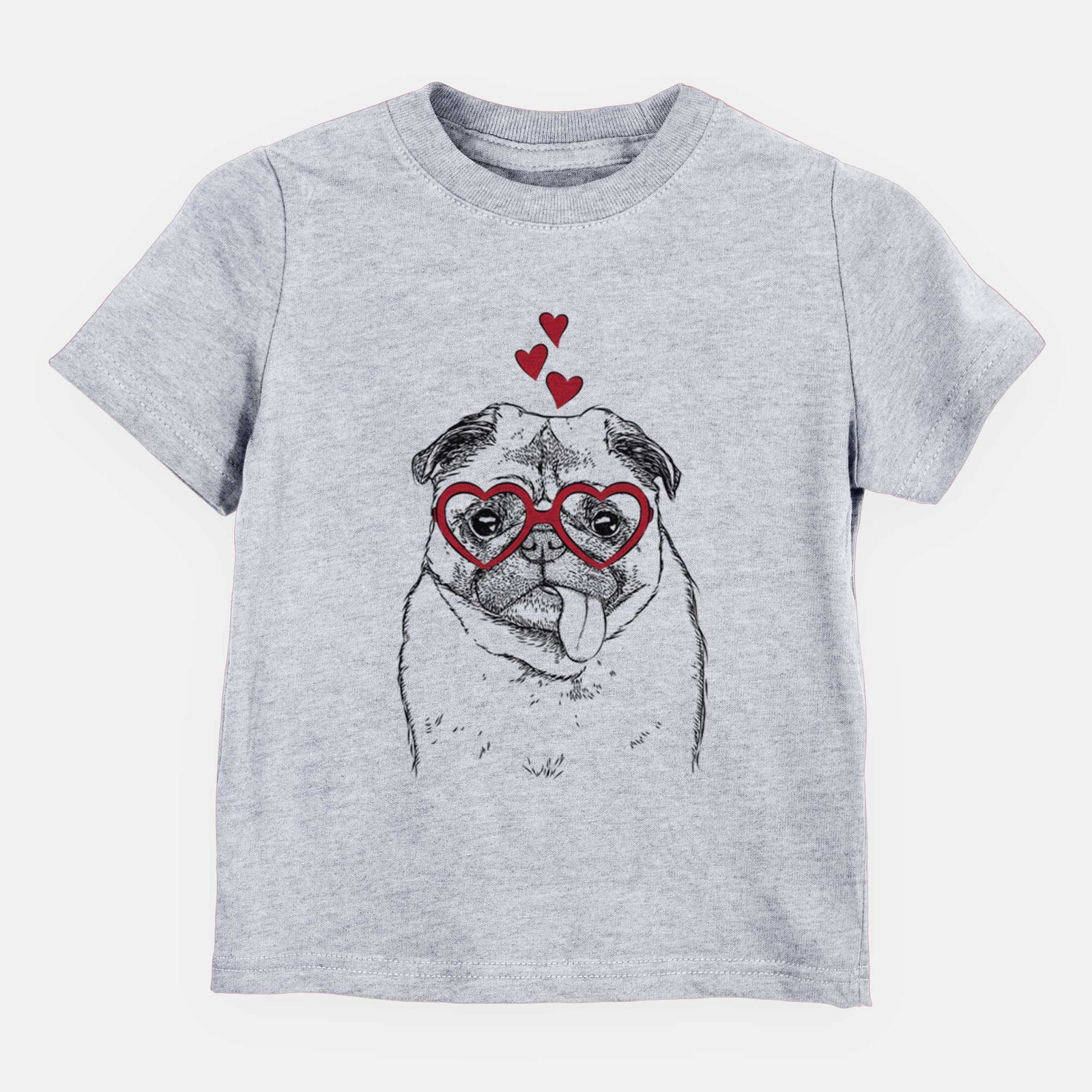 Valentine Rosie the Pug - Kids/Youth/Toddler Shirt