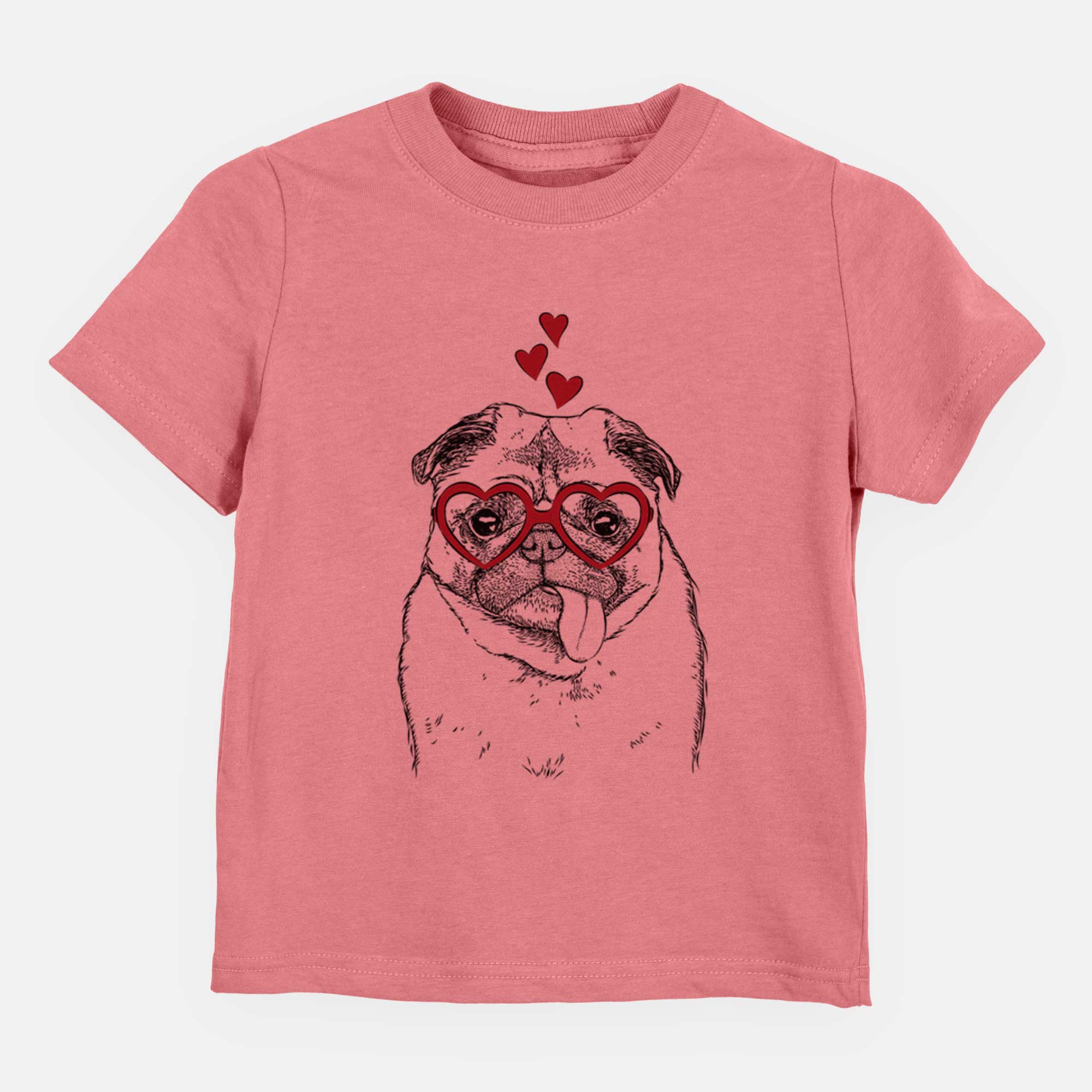 Valentine Rosie the Pug - Kids/Youth/Toddler Shirt