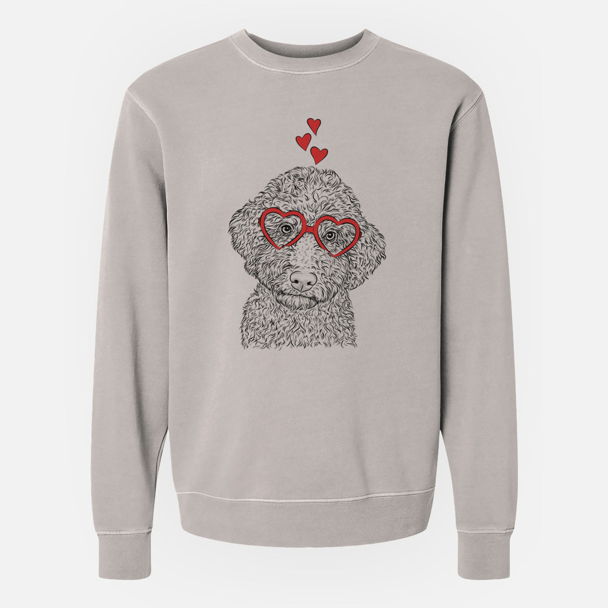 Valentine Ross the Lagotto Romagnolo - Unisex Pigment Dyed Crew Sweatshirt