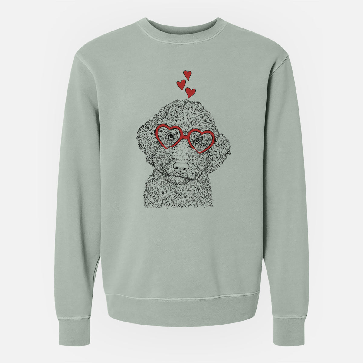 Valentine Ross the Lagotto Romagnolo - Unisex Pigment Dyed Crew Sweatshirt