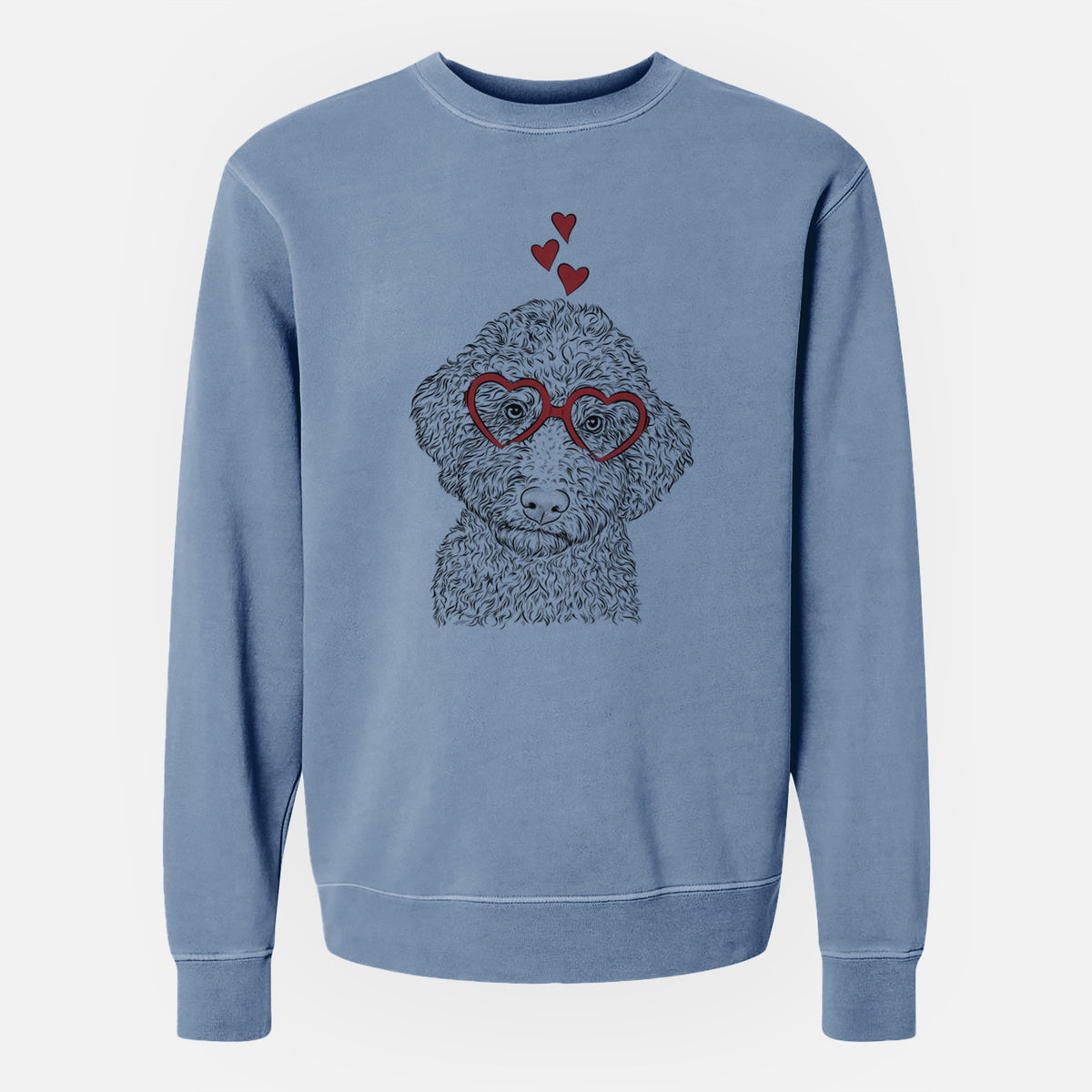Valentine Ross the Lagotto Romagnolo - Unisex Pigment Dyed Crew Sweatshirt