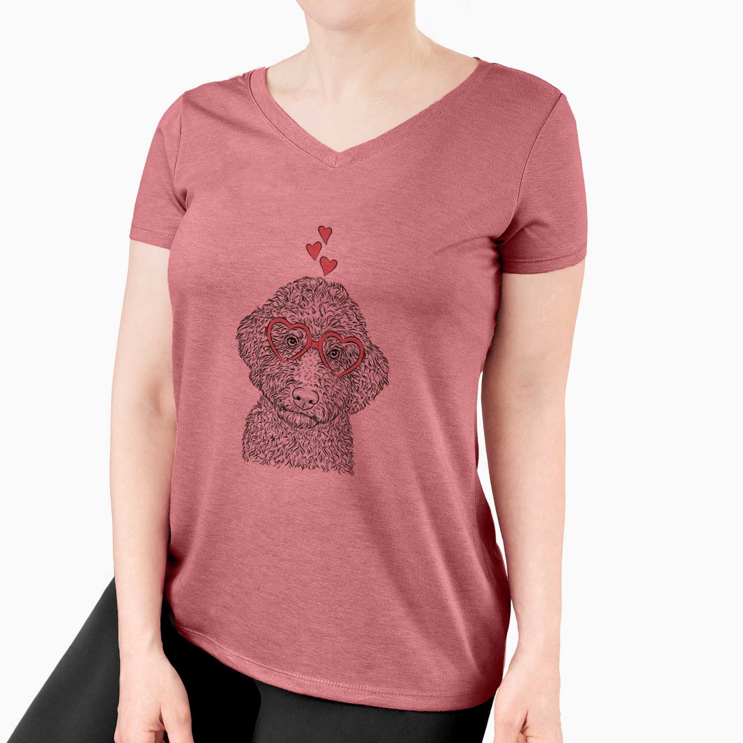 Valentine Ross the Lagotto Romagnolo - Women's V-neck Shirt