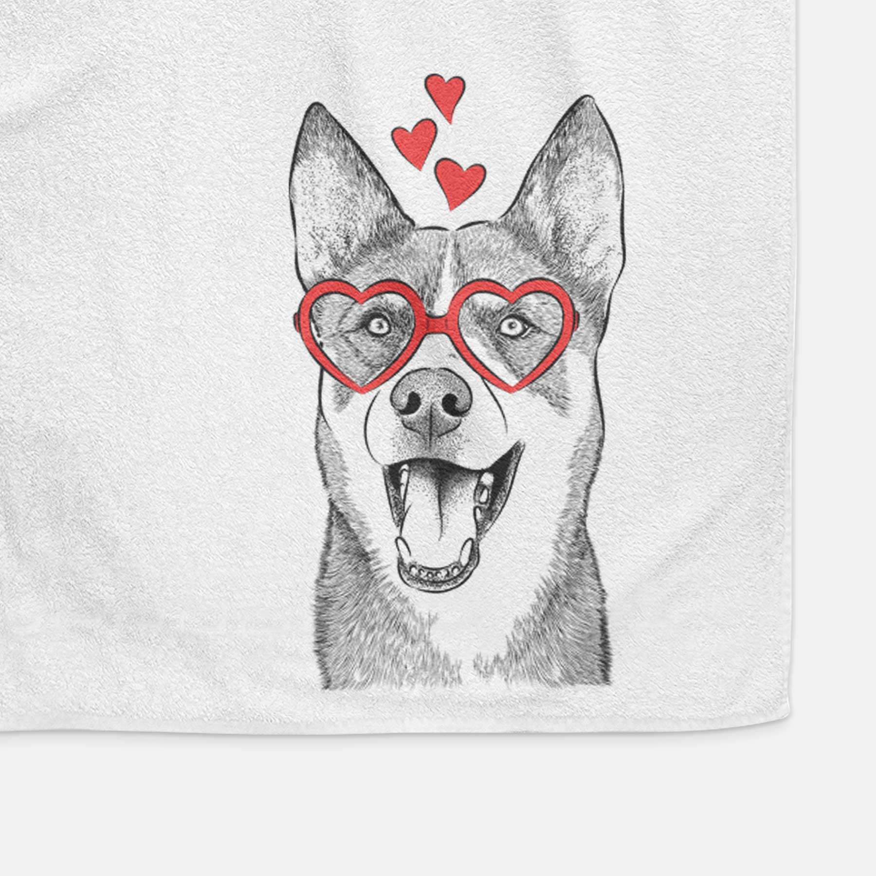 Roux the Siberian Husky Decorative Hand Towel