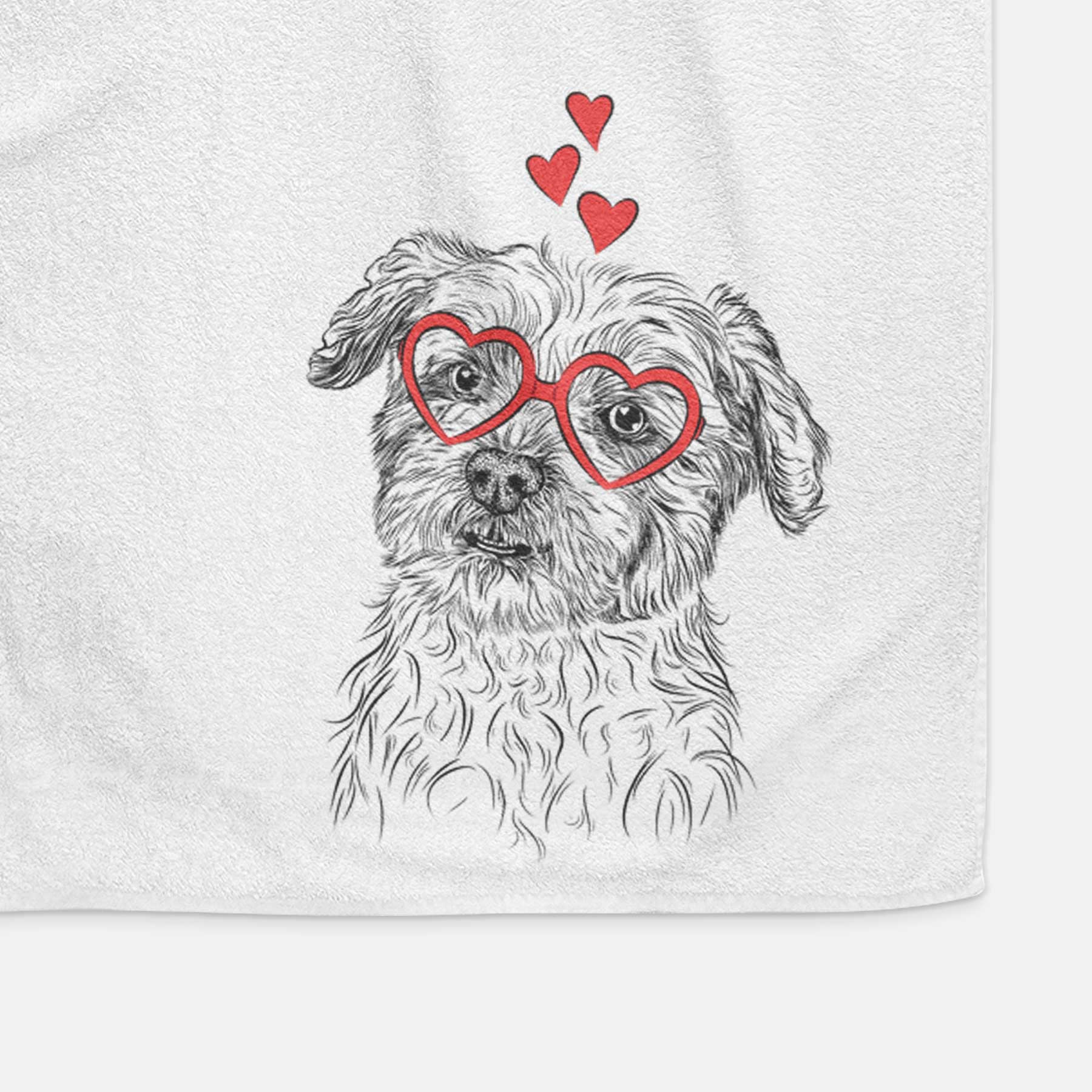 Roxie the Schnauzer Shih Tzu Mix Decorative Hand Towel