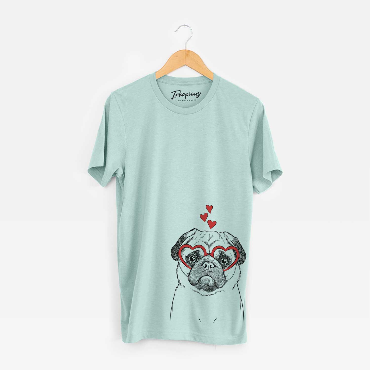 Valentine Ruby the Pug - Unisex Crewneck