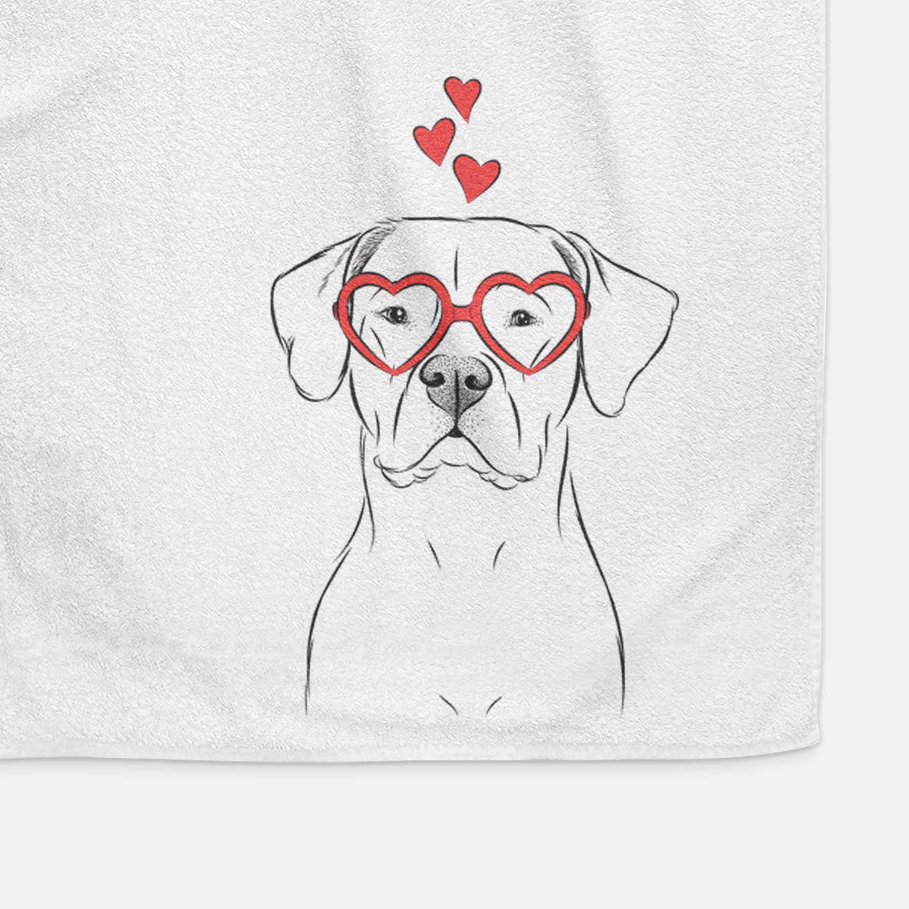 Rufio the Dogo Argentino Decorative Hand Towel