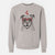 Valentine Rufus the American Bulldog - Unisex Pigment Dyed Crew Sweatshirt