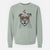 Valentine Rufus the American Bulldog - Unisex Pigment Dyed Crew Sweatshirt