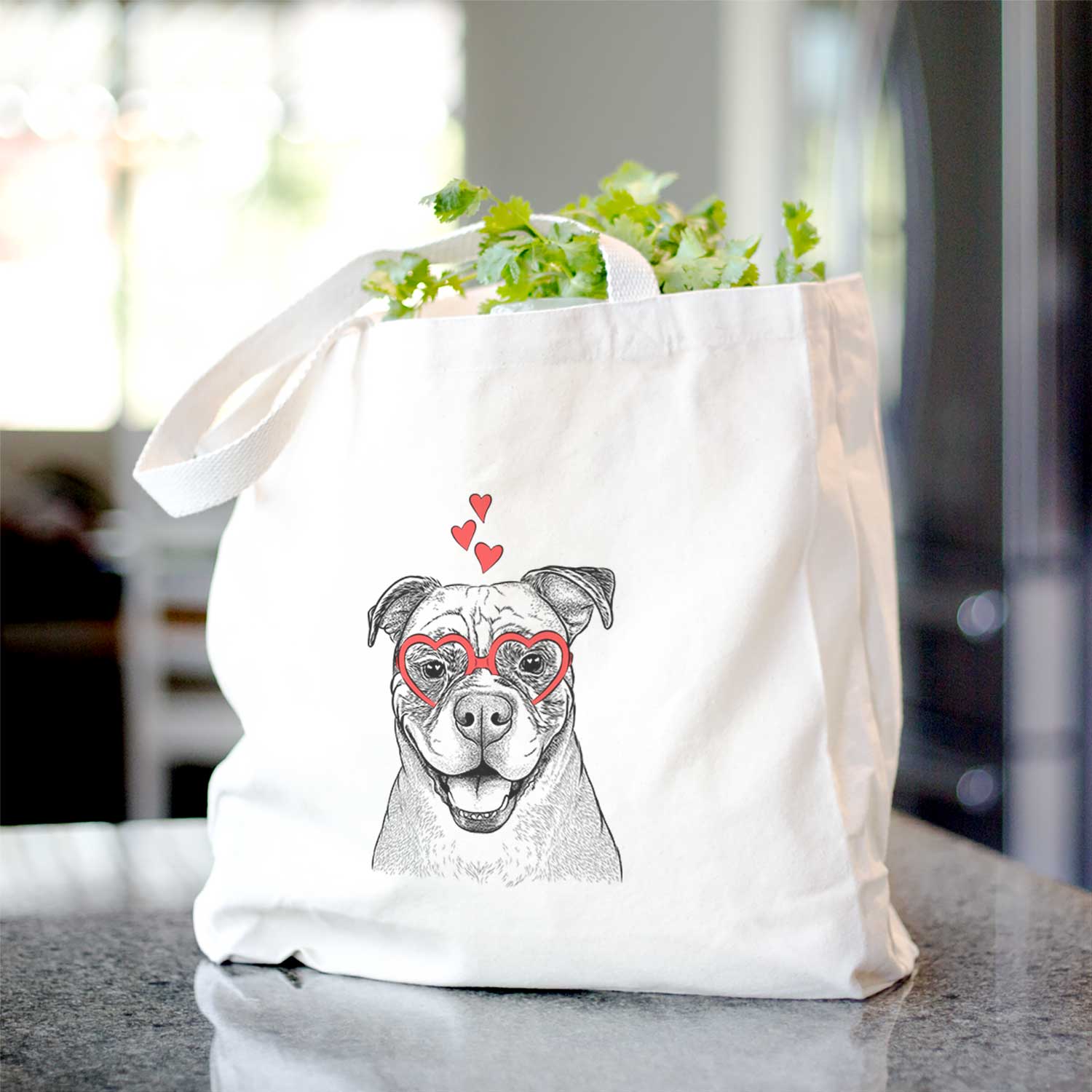 Rufus the American Bulldog - Tote Bag