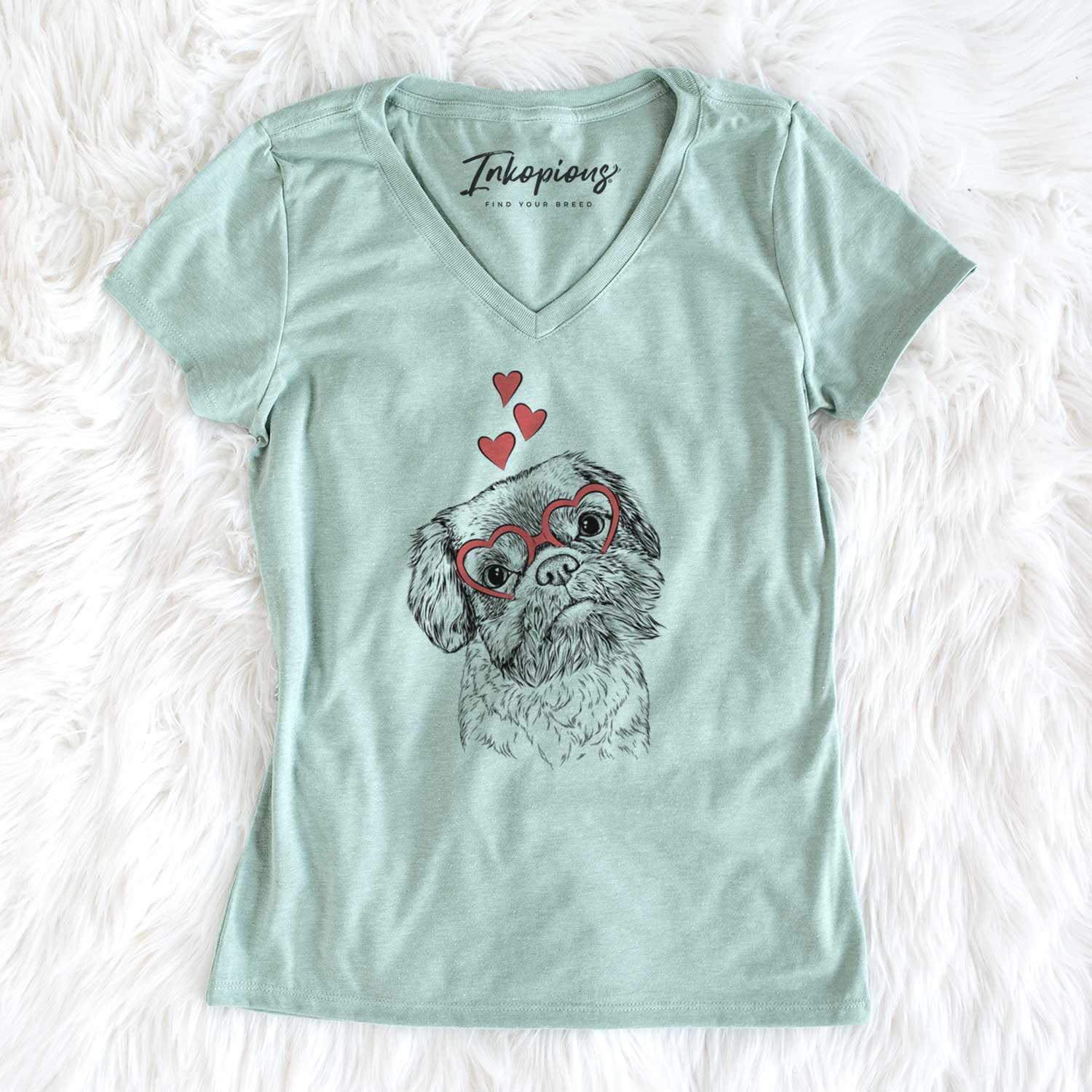 Valentine Rufus the Shiffon - Women's V-neck Shirt