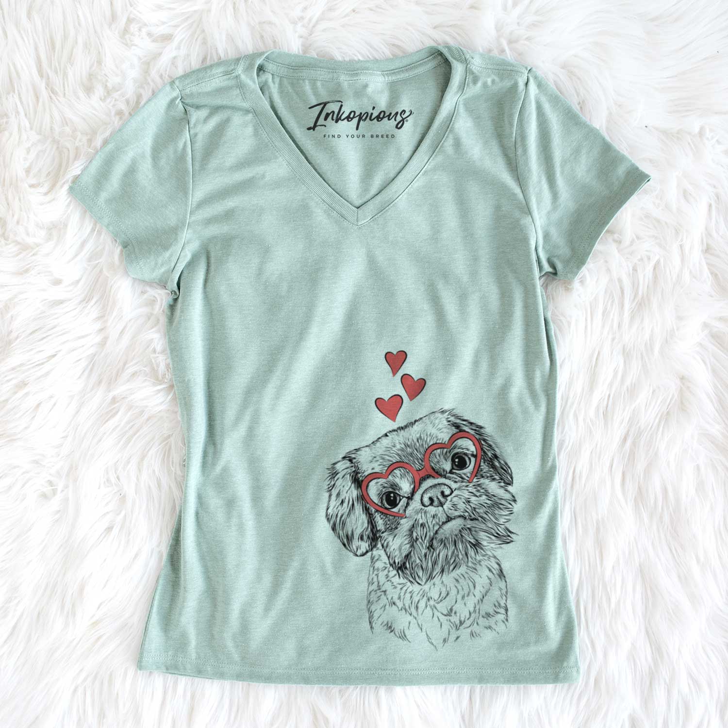 Valentine Rufus the Shiffon - Women's V-neck Shirt