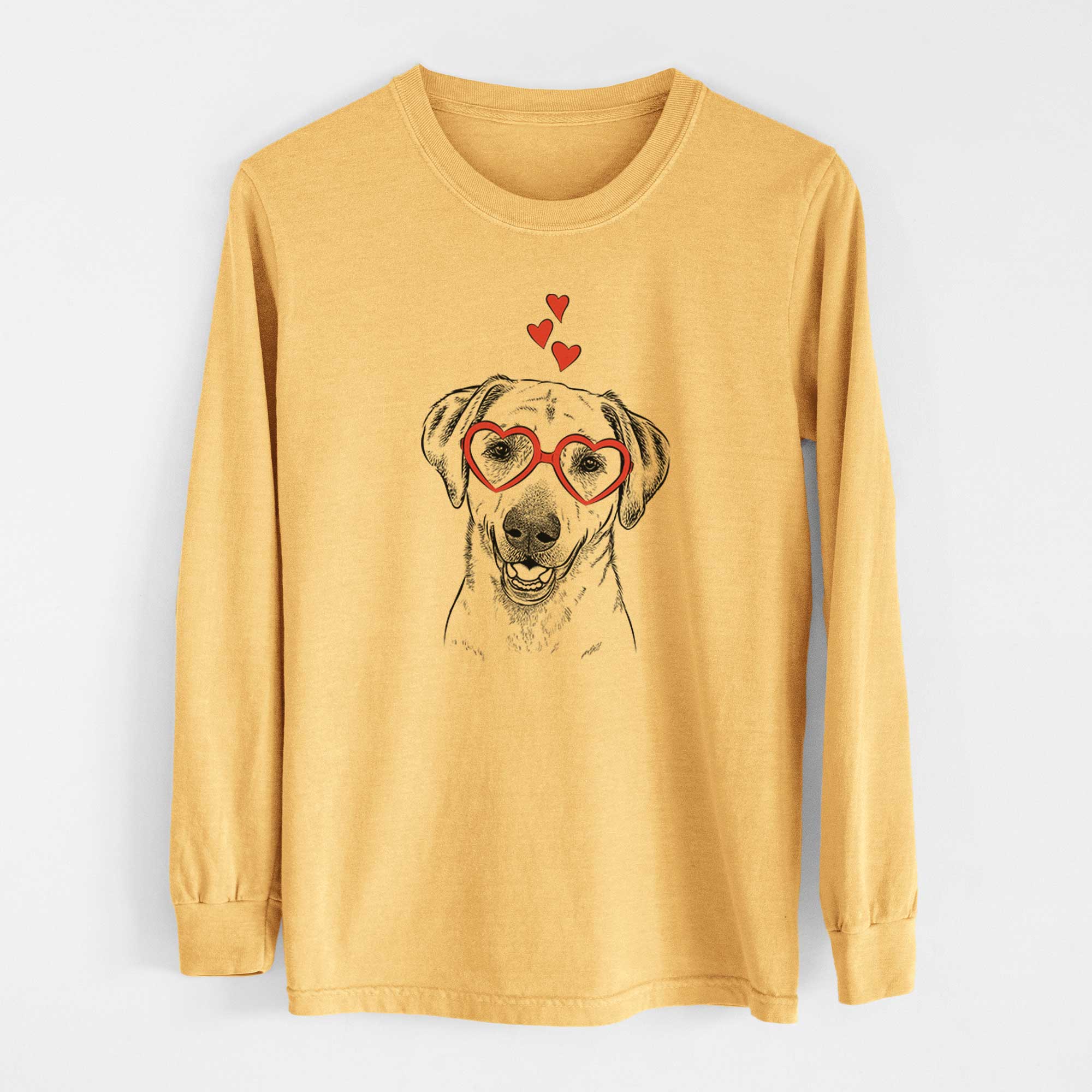 Valentine Rusty the Labrador Retriever - Heavyweight 100% Cotton Long Sleeve