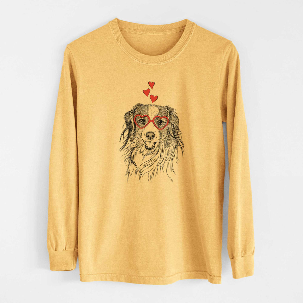 Valentine Rutger the Nederlandse Kooikerhondje - Heavyweight 100% Cotton Long Sleeve