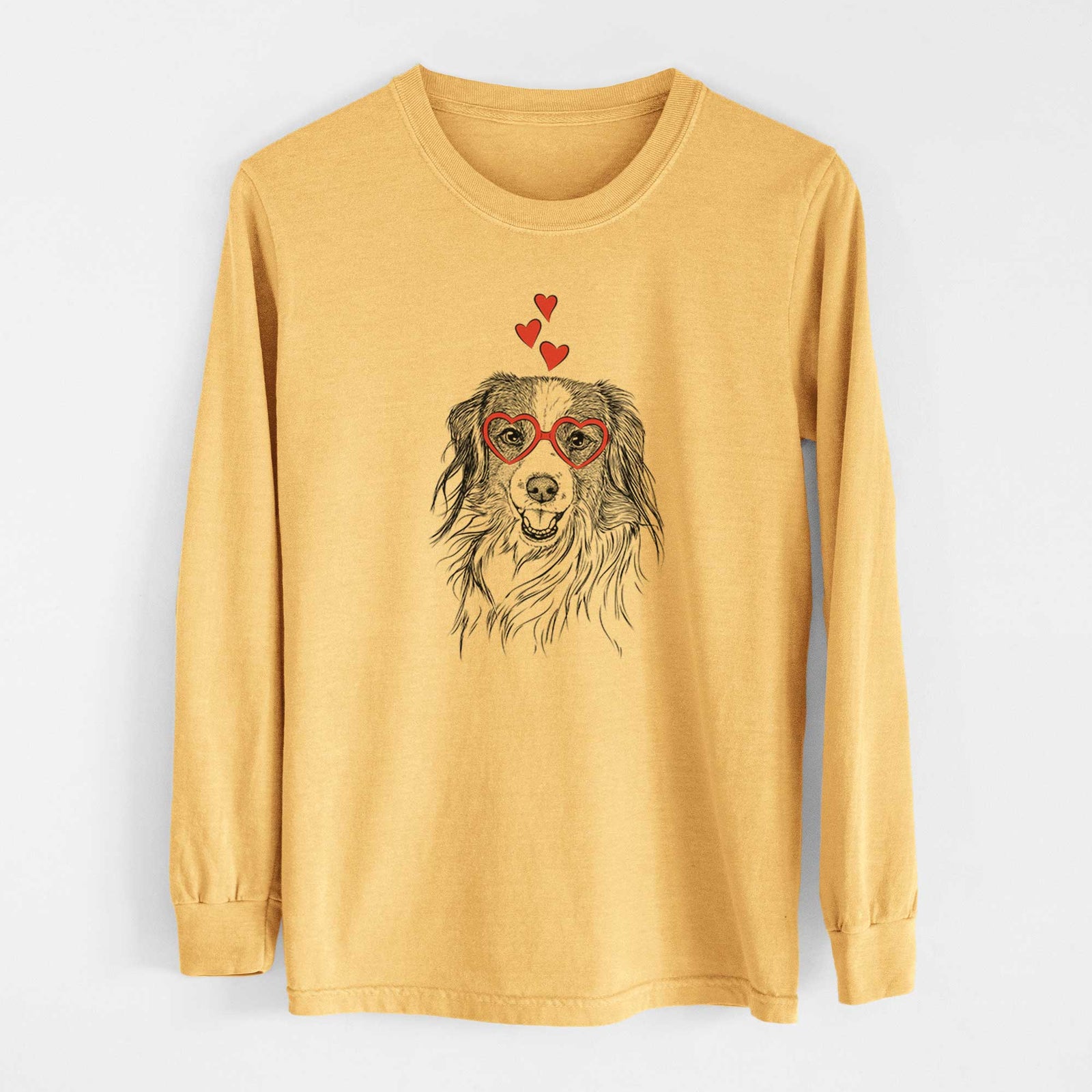 Valentine Rutger the Nederlandse Kooikerhondje - Heavyweight 100% Cotton Long Sleeve