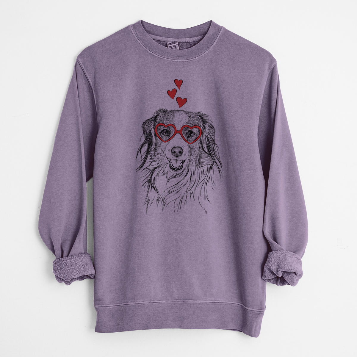 Valentine Rutger the Nederlandse Kooikerhondje - Unisex Pigment Dyed Crew Sweatshirt