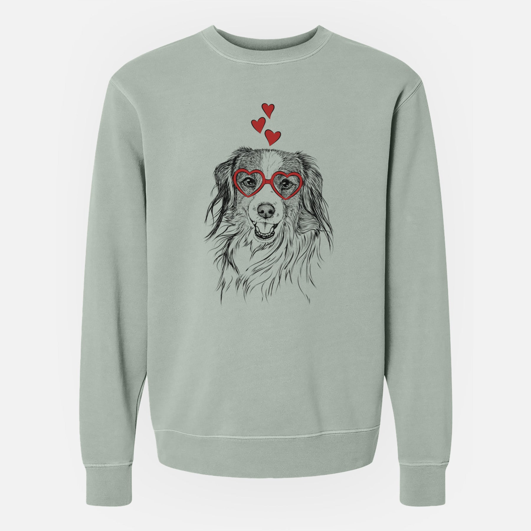 Valentine Rutger the Nederlandse Kooikerhondje - Unisex Pigment Dyed Crew Sweatshirt