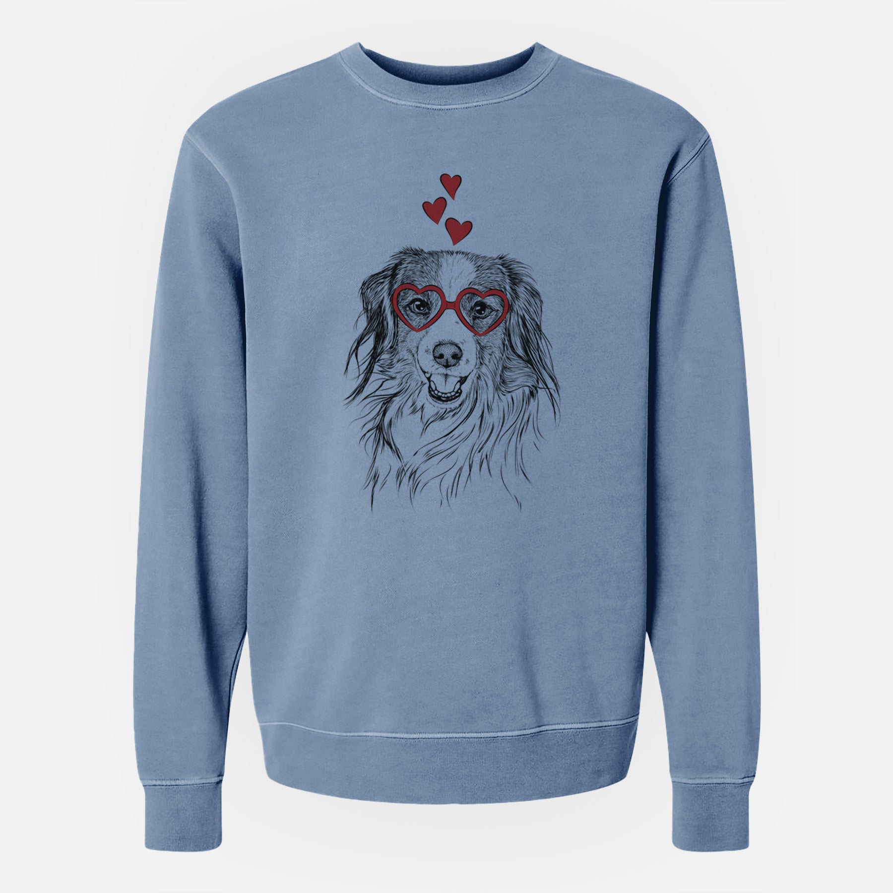 Valentine Rutger the Nederlandse Kooikerhondje - Unisex Pigment Dyed Crew Sweatshirt