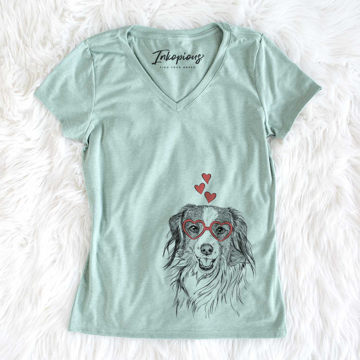 Valentine Rutger the Nederlandse Kooikerhondje - Women&#39;s V-neck Shirt