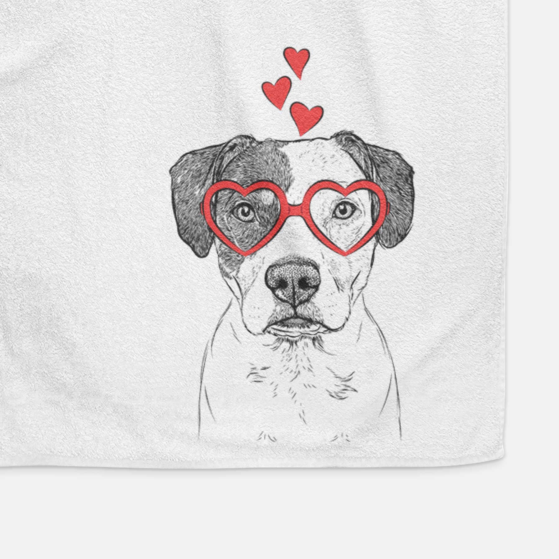 Ryleigh the Beagle Pitbull Mix Decorative Hand Towel