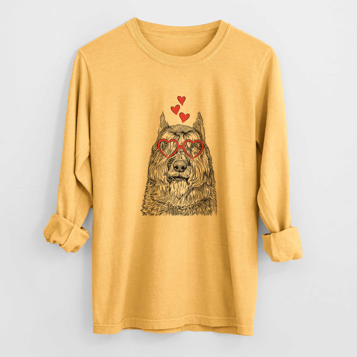 Valentine Sabre the Bouvier Des Flandres - Heavyweight 100% Cotton Long Sleeve