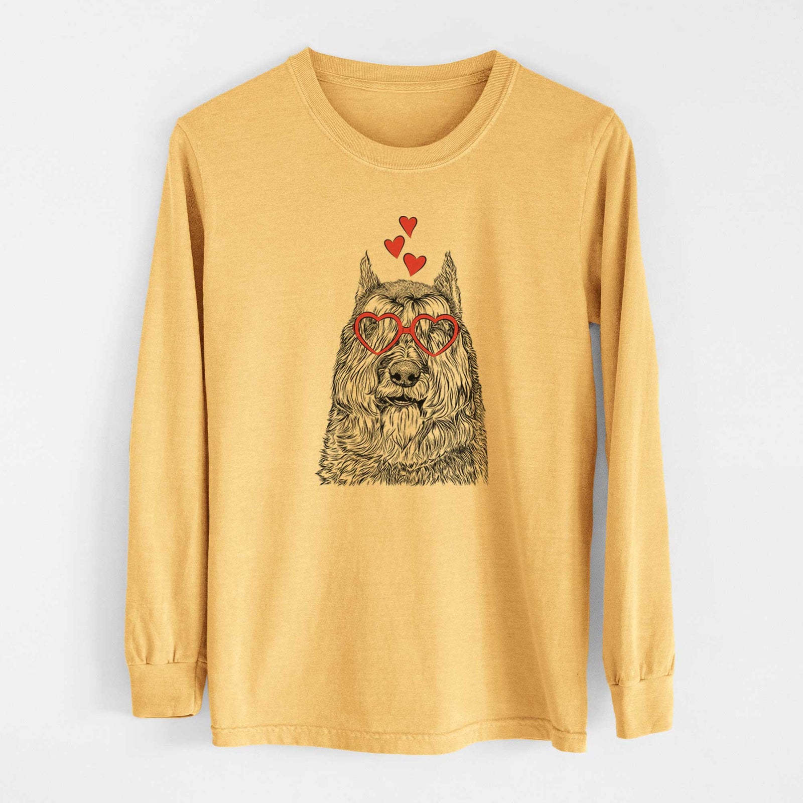 Valentine Sabre the Bouvier Des Flandres - Heavyweight 100% Cotton Long Sleeve