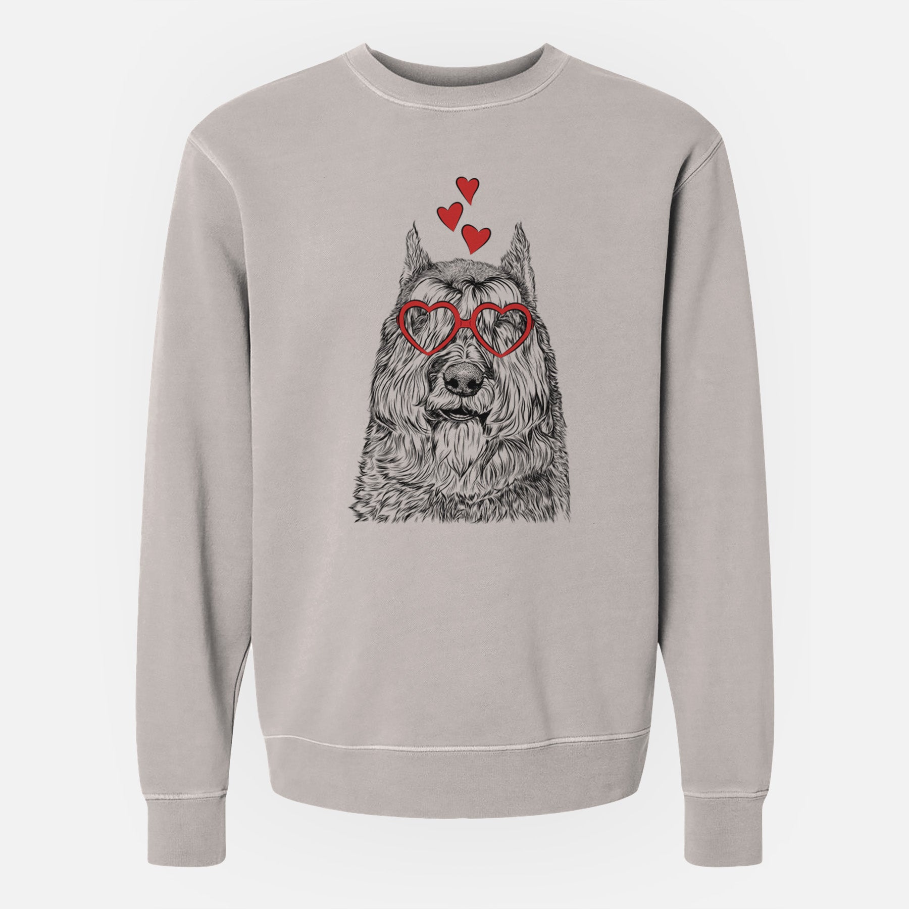 Valentine Sabre the Bouvier Des Flandres - Unisex Pigment Dyed Crew Sweatshirt