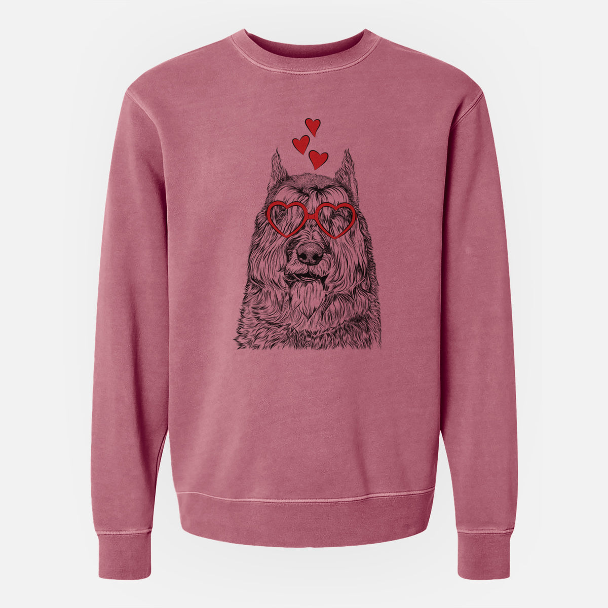 Valentine Sabre the Bouvier Des Flandres - Unisex Pigment Dyed Crew Sweatshirt