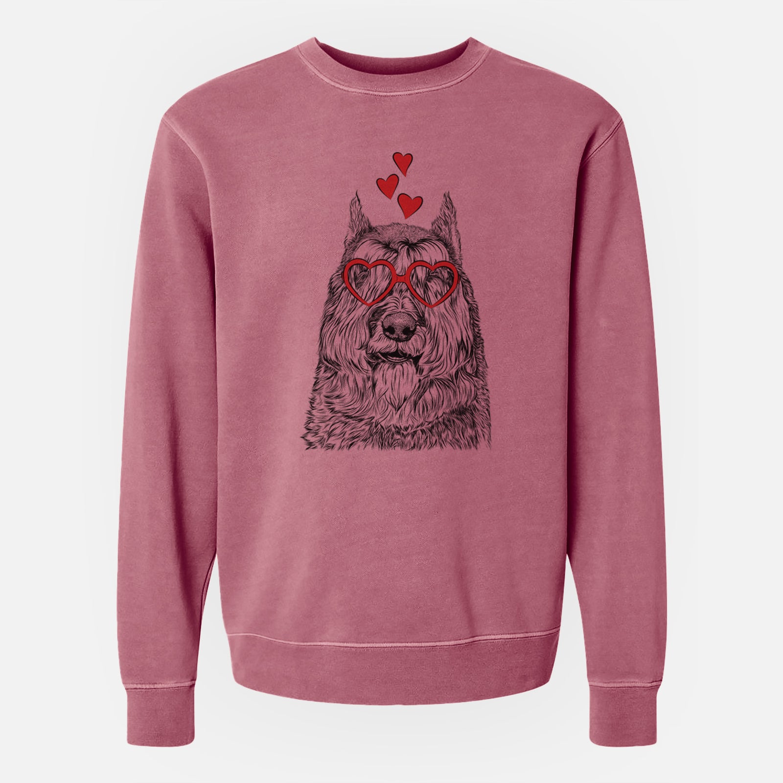 Valentine Sabre the Bouvier Des Flandres - Unisex Pigment Dyed Crew Sweatshirt