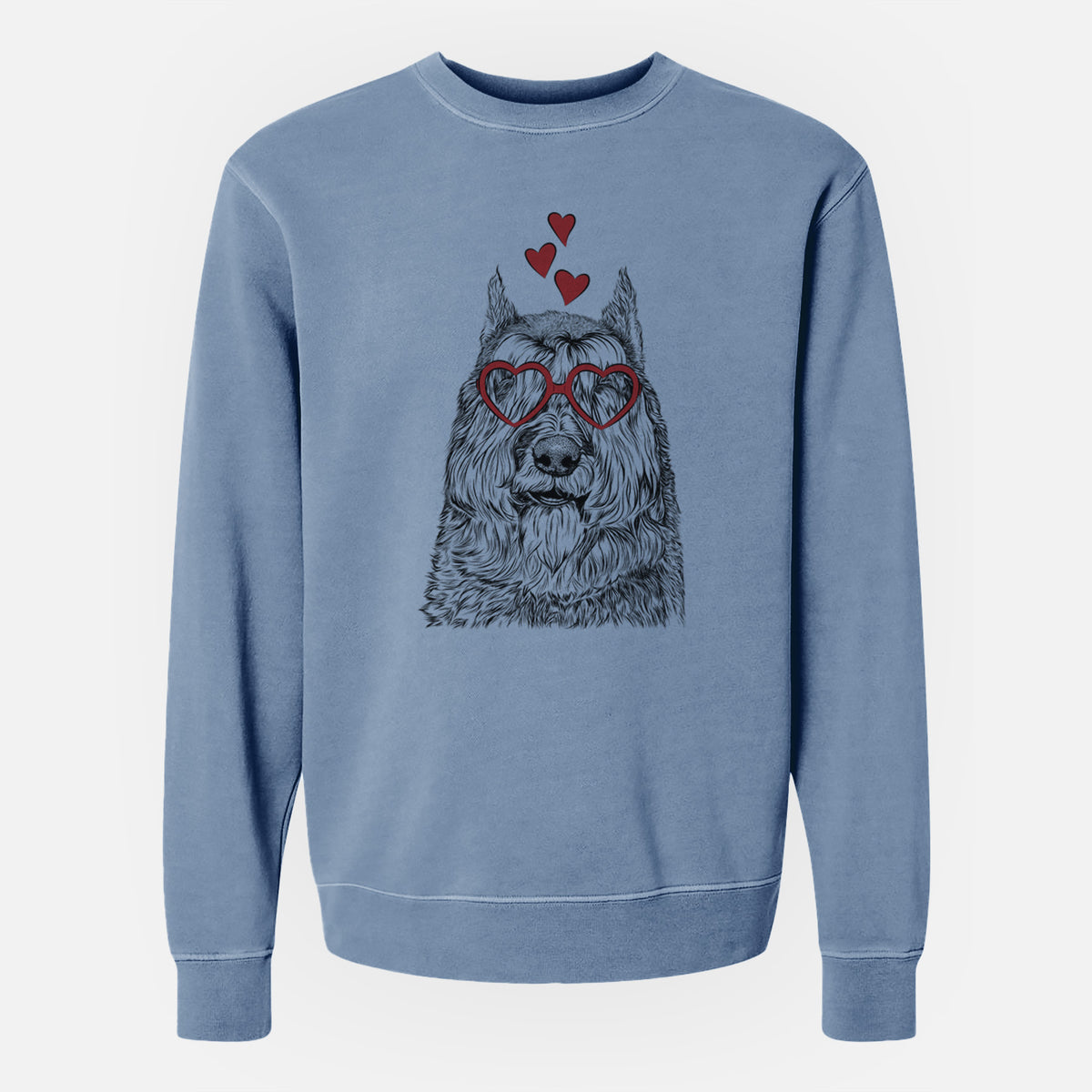 Valentine Sabre the Bouvier Des Flandres - Unisex Pigment Dyed Crew Sweatshirt