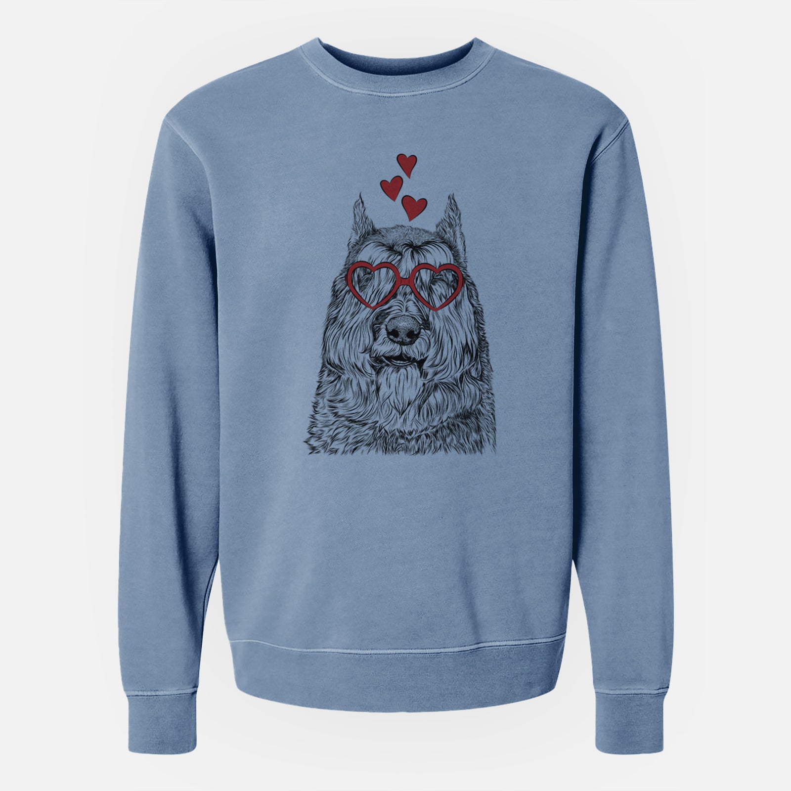Valentine Sabre the Bouvier Des Flandres - Unisex Pigment Dyed Crew Sweatshirt