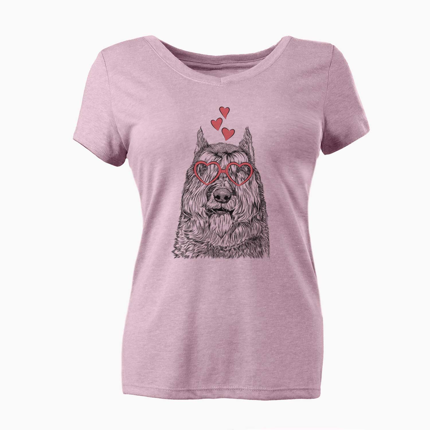 Valentine Sabre the Bouvier Des Flandres - Women's V-neck Shirt