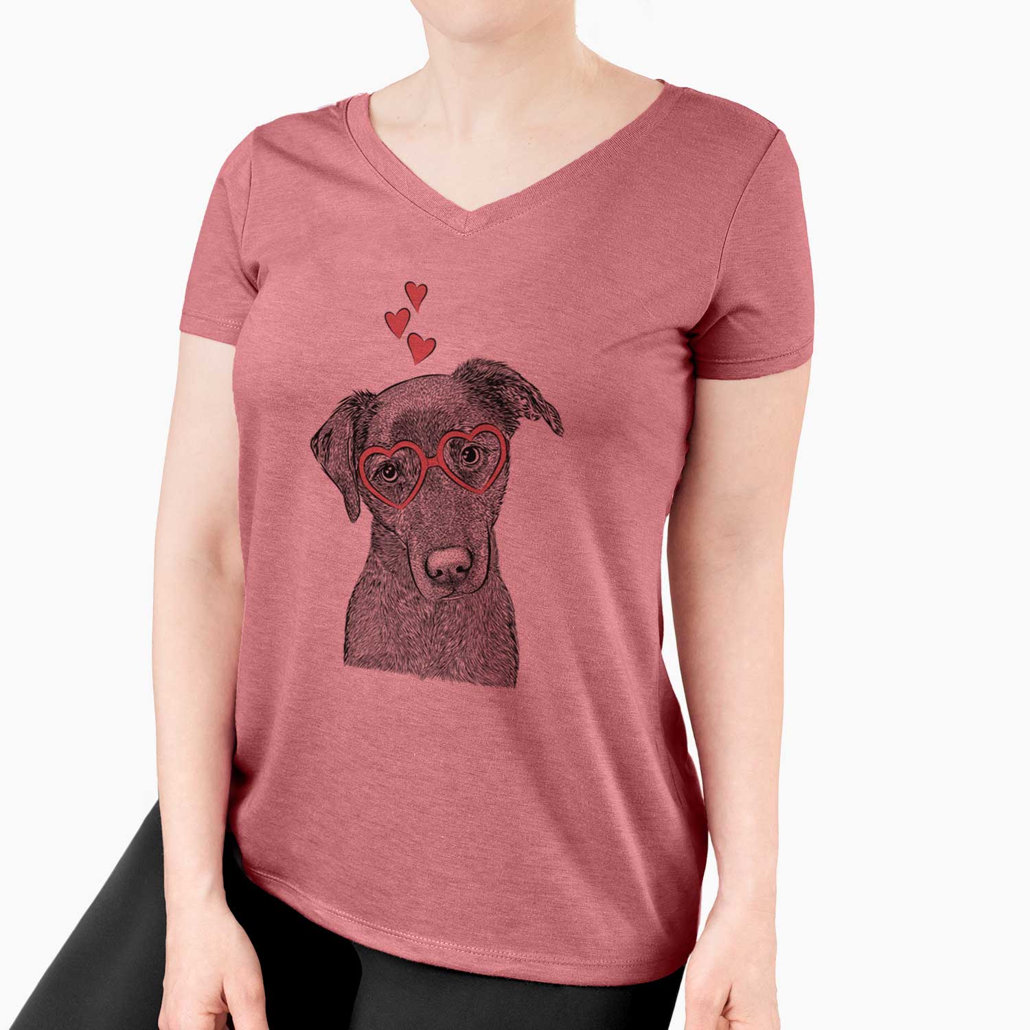 Valentine Sadie the Whipador - Women's V-neck Shirt