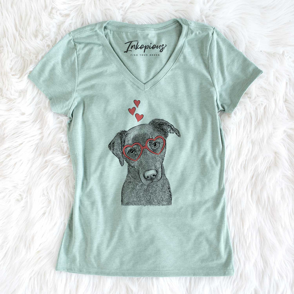 Valentine Sadie the Whipador - Women's V-neck Shirt