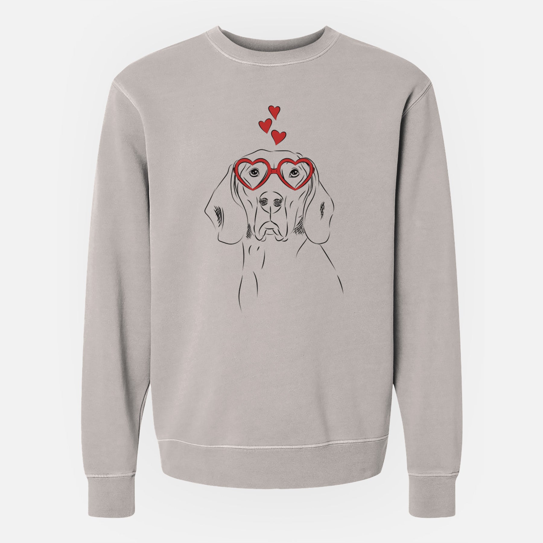 Valentine Sagan the Coonhound - Unisex Pigment Dyed Crew Sweatshirt