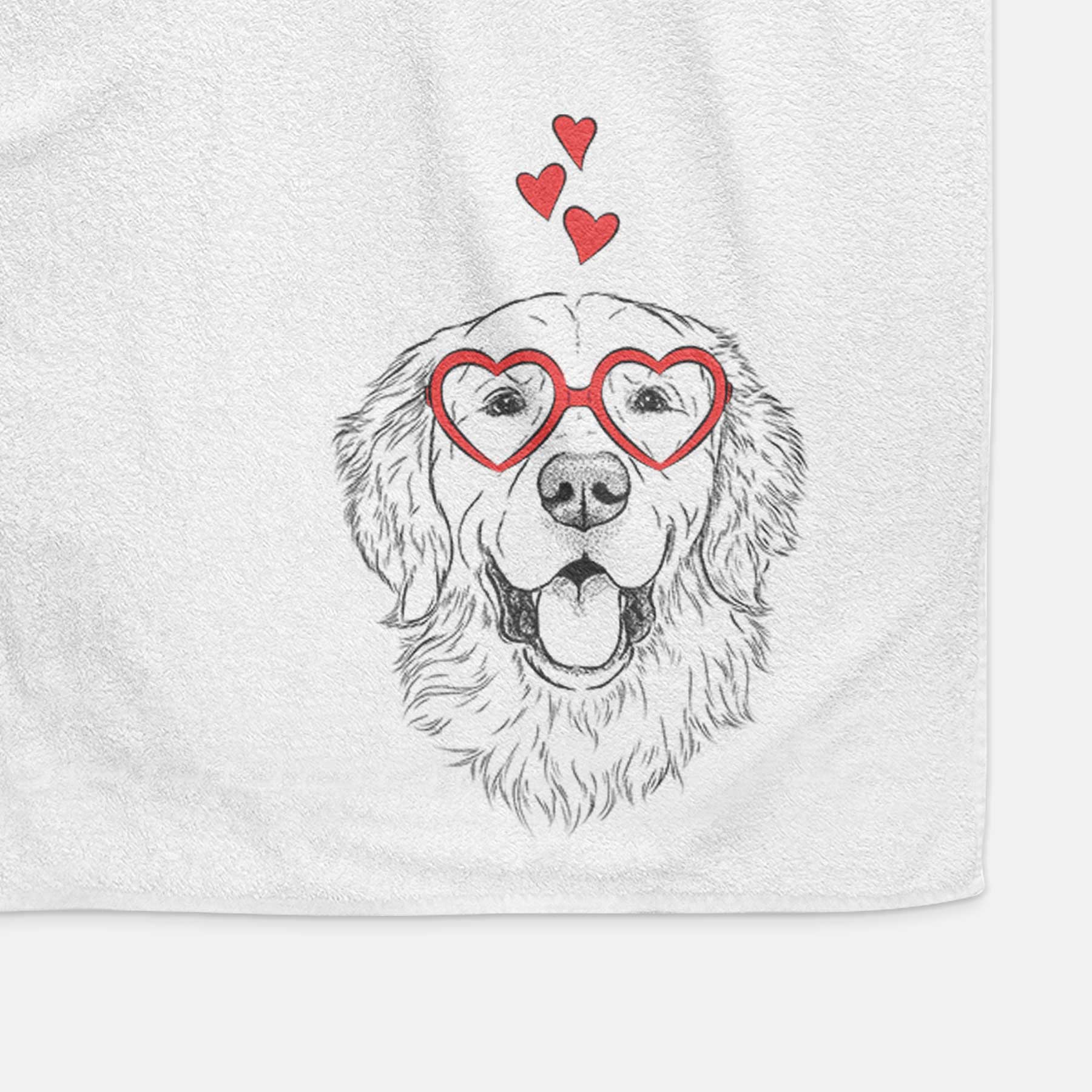 Sam the Golden Retriever Decorative Hand Towel